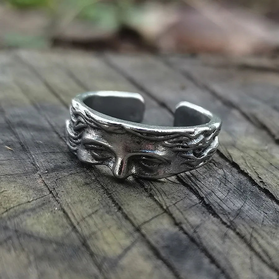 Creative Venus Half Mask Ring For Men