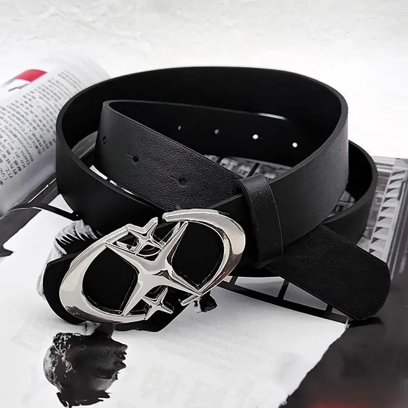 Stylish Oval Cross Metal Buckle Belt