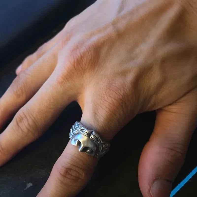 Creative Venus Half Mask Ring For Men