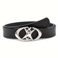 Stylish Oval Cross Metal Buckle Belt