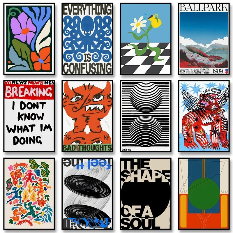 Retro Abstract Nourishing Soul Classic Wall Art